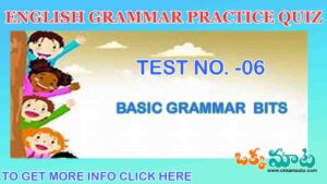ENGLISH BASIC GRAMMAR QUIZ - 6